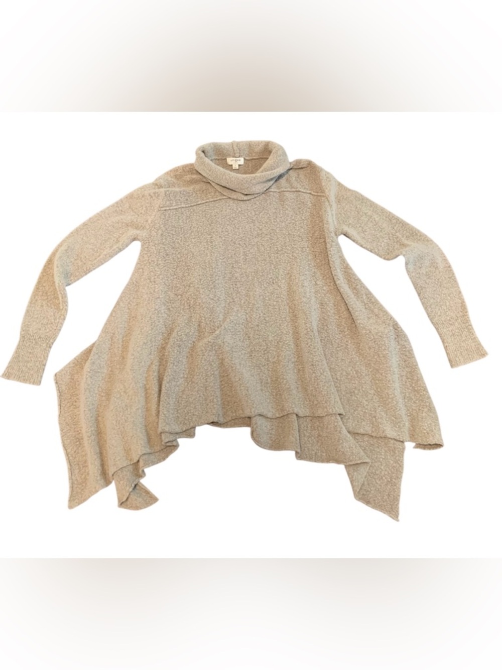 Umgee  Sweater Cowl Neck Cozy light brown/beige  Size L